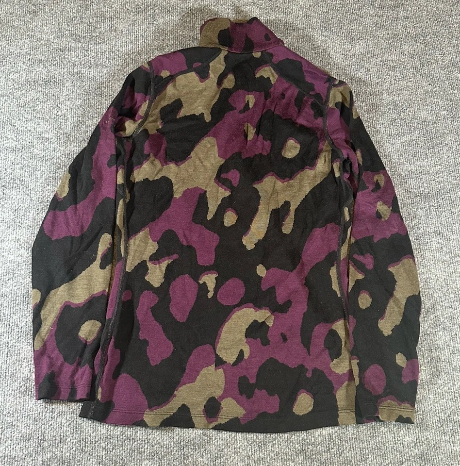Top Icebreaker Merino 260 Vertex Manga Larga Media Cremallera - Para Mujer M Púrpura Camuflaje Foto 2 de 4