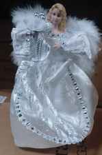 The Christmas Workshop 83960 Angel Christmas Tree Topper/ 12” Tall Silver Colour