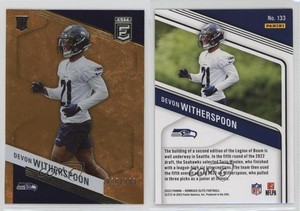 2023 Panini Donruss Elite Rookies Orange /399 Devon Witherspoon #133 Rookie RC