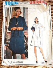 1960s Vogue Paris Original Sewing Pattern 1109 Molyneux Dress Suit Jacket 14 B36