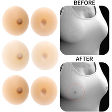 1 Pair Reusable Silicone Nipple Covers Adhesive Breast Petals Water Resistant