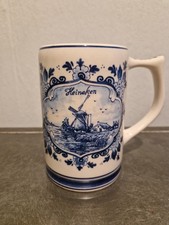 Delft Heinekin Ceramic Hand Painted Tankard Vintage, Made in Holland