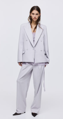 h&m grey dress pants H&M Women Gray Dress Pants 14