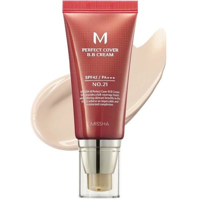MISSHA M Perfect Cover BB Cream No.21 Light Beige 50ml SPF42 PA+++ K-Beauty