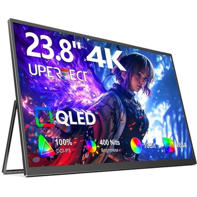 UPERFECT Portable Monitor 4K 23.8'' Freesync Extended Screen For Computer Mini PC