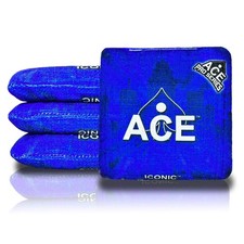 Iconic - Navy Blue Set of 4 Bags - Professional Cornhole Bags - ACE Stamped