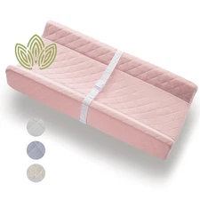 Organic Cotton Contoured Baby Changing Pad w/Waterproof Foam Mattress, Includes 