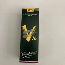 New Vandoren V16 Saxophone Tenor Sax REEDS (3 REEDS) Strength 3.5 Open Box