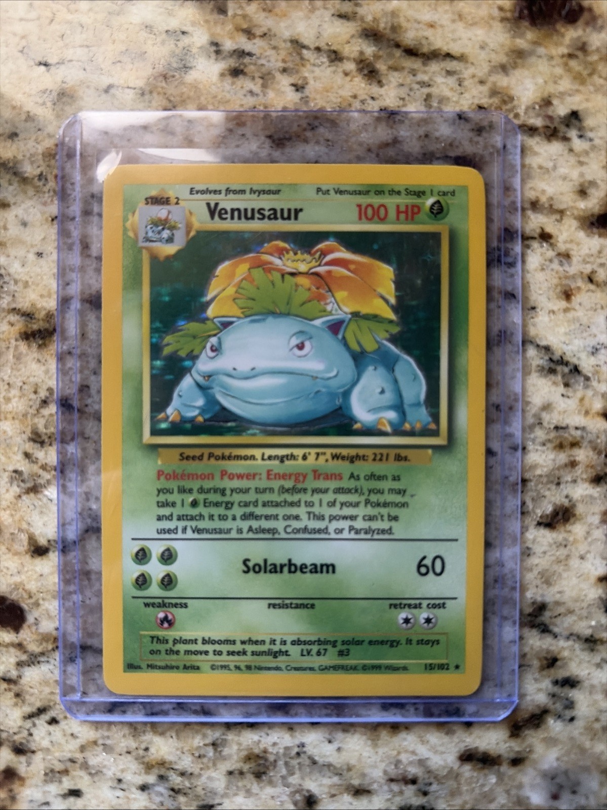 Pokémon TCG Venusaur Base Set 15/102 Holo 1999-2000 Wizards Base Set...