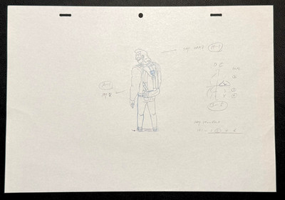 VENTURE BROS. Production Art - Brock Samson Animation Drawing - Adult Swim