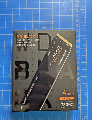 Western Digital WD_BLACK SN850X 4TB NVMe Internal SSD - Factory Sealed