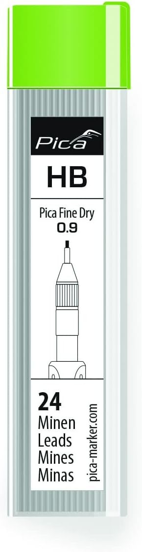 Pica Precise Fine-Dry refill set HB 7030 refill box with 24 leads - 0.9mm