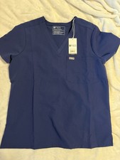 FIGS Catrina One-Pocket Scrub Top, Size L, Navy
