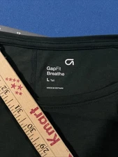 GapFit Breathe Top Women’s L Tall Forest Green Workout Yoga Gym Thumb Holes