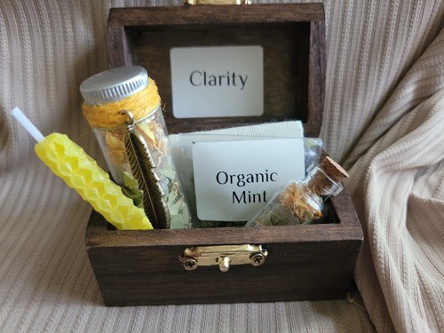 Handmade Clarity Mini Spell Box & Bottle Set