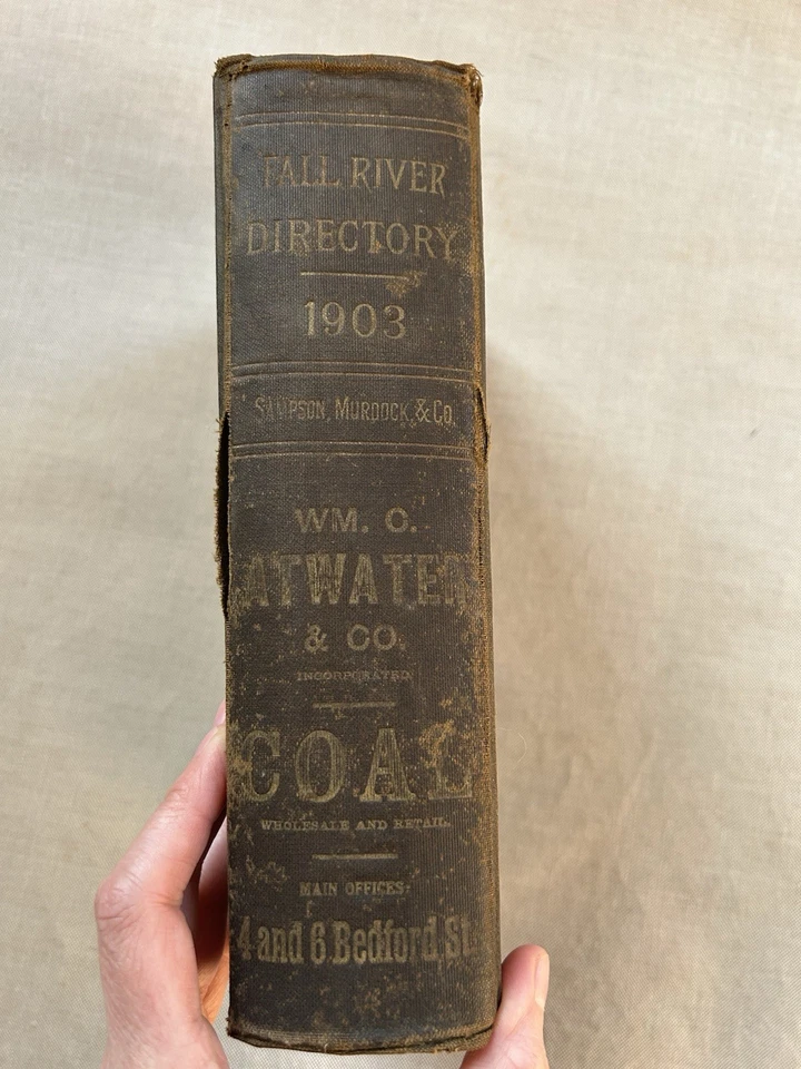 1903 (Lizzie Borden Listed) FALL RIVER MA City Directory Genealogy History Vtg - Image 3 of 4