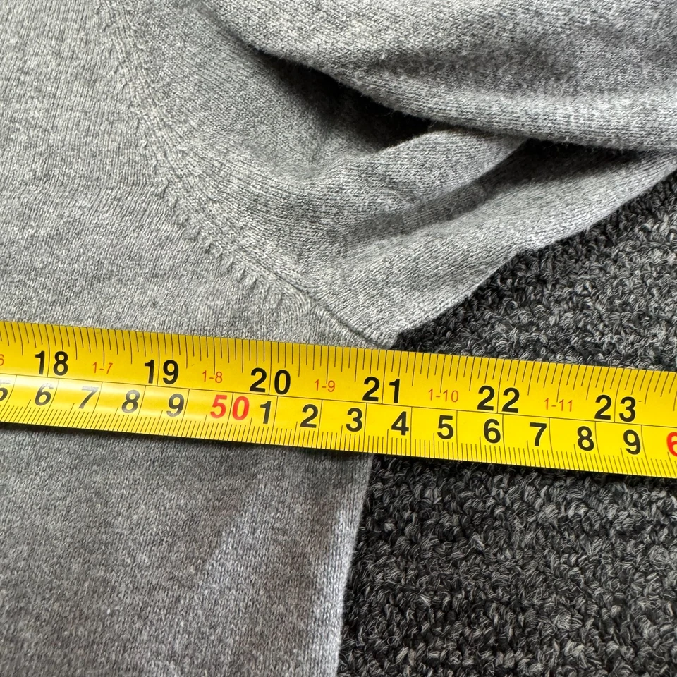 Brooks Brothers 346 Cotton Cashmere Cardigan Knit Sweater - Mens Size M Gray - Image 3 of 4