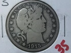 1915-S Barber Half Dollar jdro