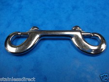 NEW 91MM DOUBLE OPEN END SNAP HOOK STAINLESS STEEL 316
