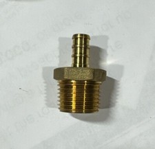 1 3/8" PEX X 1/2" MALE NPT MALE ADAPTER, PEX B CRIMP FITTING, LEAD FREE BRASS