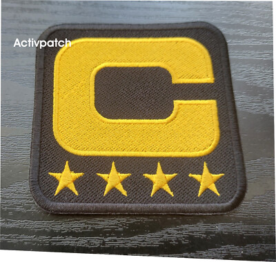 Oakland Raiders Captain C 4 star gold logo patch NFL Football USA Sports sew on