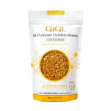 GiGi Hard Wax Beads, Golden Honee All Purpose Hair Removal 14OZ