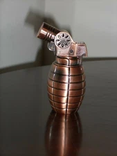 VICTORY Torch Novelty Grenade Brass/Copper Color Butane Lighter 3" Tall NEW
