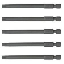 TORX Driver Bit 3-1/2 inch - T30 - Quick-Change Shank 5 Pack  Star Driver Bit 