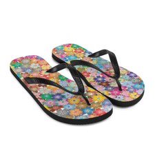 Cute Colorful Floral Flip-Flops Summer Shoes