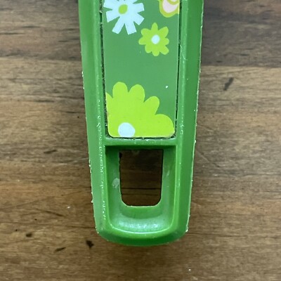 Ekco USA Cheese Slicer Plane VTG Green Floral Plastic Handle Utensil *Rare*