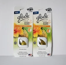 Lot 2 Glade Vent Oil Clip Car AC Air Freshener Eliminate Odors Up To 45 Days *