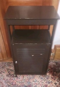 Brown Bathroom Den Cabinet Stand One Door Shelf Storge Kitchen