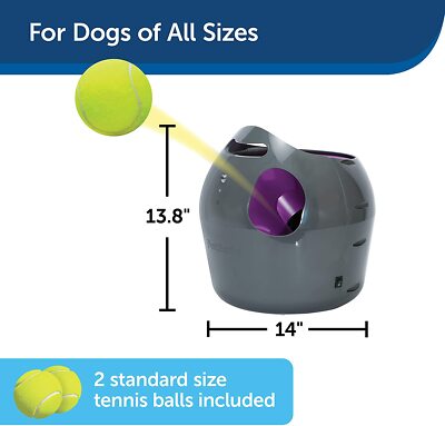 PetSafe PTY00-14665 Automatic Ball Launcher Interactive Dog Toy - 2 Tennis Balls