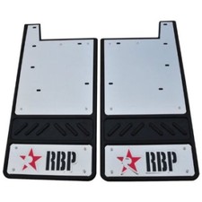 Rbp Dodge Dually Mud Flap Guard Set Black Red With Ss Background Long Box 10-c