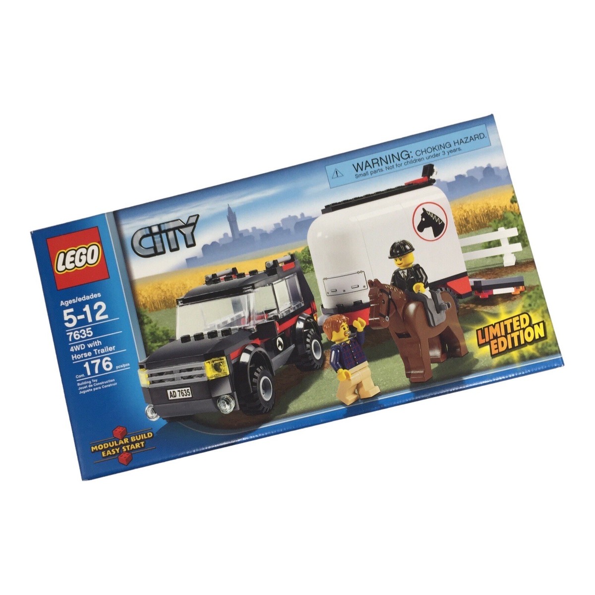 New LEGO City 4WD with Horse Trailer 7635 Limited Edition 176 pieces Sealed