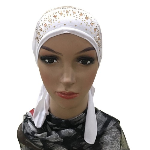 Mujeres Musulmanas Hiyab Bufanda Turbante Gorra Interior Ninja Sombrero Gorro Pérdida de Cabello Quimioterapia - Imagen 35 de 64