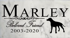 Customized Beloved Friend Dog Memorial Outdoor Stone Marker Select Your Breed