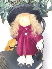 Lizzie High Handcrafted 10" Kristin Valentine Folk Art Doll 1999 w/tag