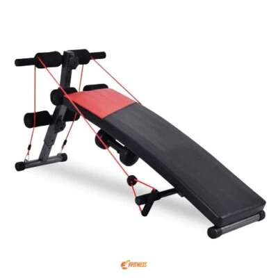 PANCA ADDOMINALI AB SIT UP BENCH REGOLABILE PALESTRA ELASTICI MULTIPOSIZIONE
