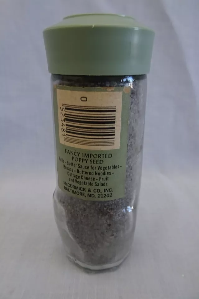 Vintage McCormick Spice Bottle - Poppy Seed 2.12 oz - Image 2 of 4