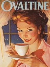 Vintage Ovaltine Cocoa Advertisement Reproduction Metal Sign FREE SHIPPING 
