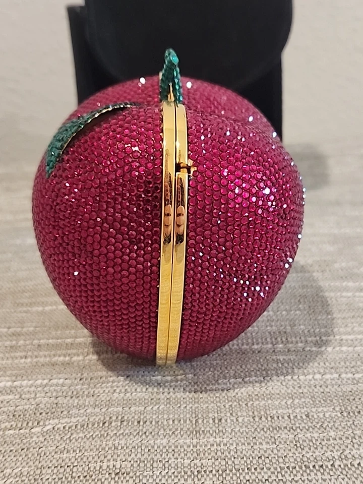 Bolso de Mano Kathrine Baumann Blancanieves Rojo Manzana Cristal Swarovski Minaudiere Foto 3 de 4