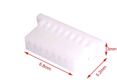 8-Pin Micro Mini JST-SH 1.0mm Female Connector with Crimp Contacts