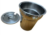 Bain Marie Round Pot & Lid  Catering Stockpot Saucepan Stainless Steel