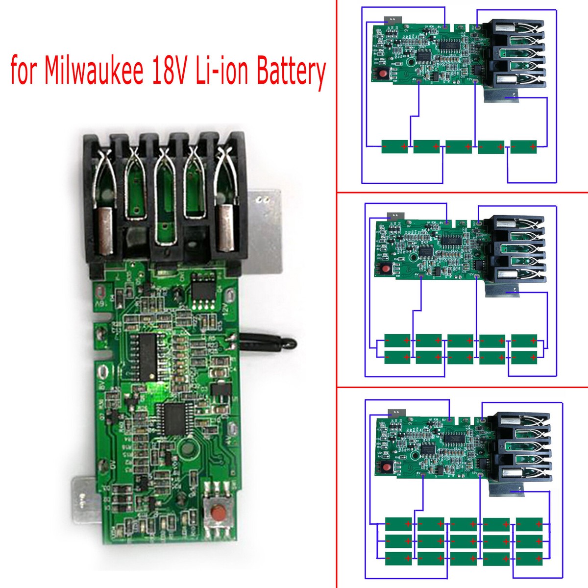 M18 PCB Charging Protection Circuit Board for Milwaukee 18V Li-ion