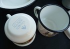 Vintage80s Soviet~Enamel on Steel~CHiLD Kids SET 8pc~2 Pots~2Cups~2Bowls~Camping — photo 6