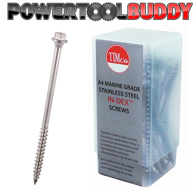 50 X 150mm 6" Timco Index A4 Stainless Steel Sleeper Garden Landscape