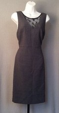 Forever 21 Dress Grey Contemporary SZ Medium Grey Black Lace Cut Out NWT Fitted