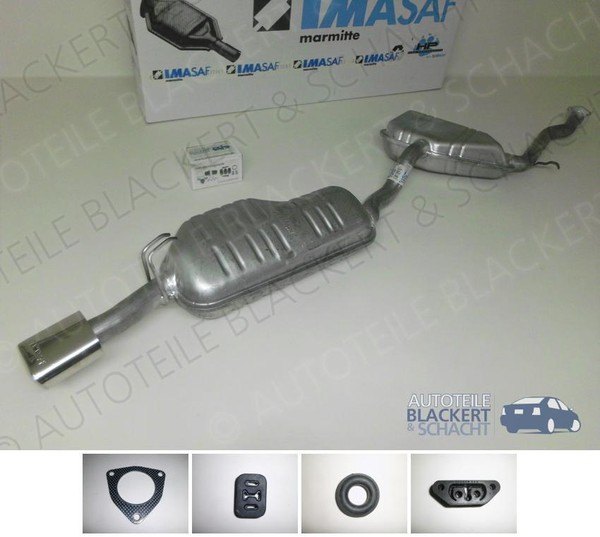 Imasaf Esd Auspuff Endtopf + Anbauteile FüR Alfa 146 2.0 16V T.S. 1995-1996-image