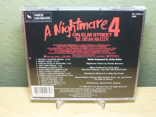 A Nightmare On Elm Street 4 The Dream Master Score Soundtrack Craig Safan CD OOP - Picture 2 of 4